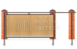 Откатные ворота 1980×2100 без автоматики ВЭ-5273